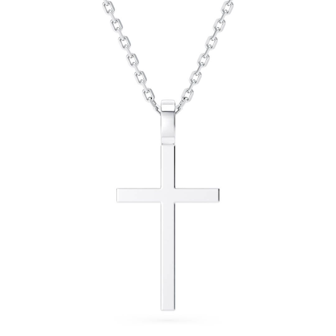 Sterling silver classic cross pendant with chain