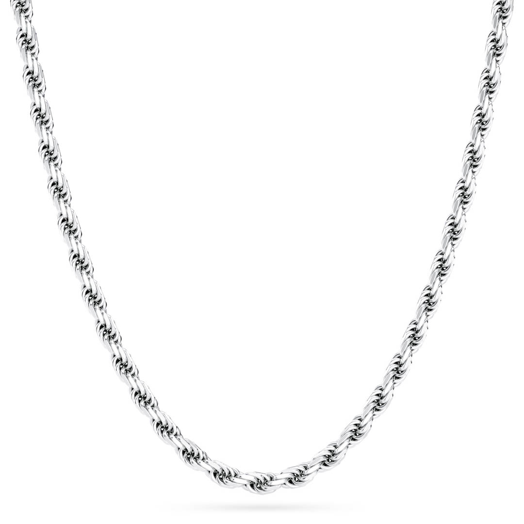Rope Chain 4mm in Sterling Silver - Luxx Jewelers