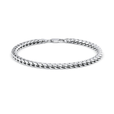 Solid Silver Franco Bracelet Made in Italy