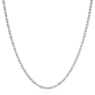 Sterling Silver 3mm Shiny Rock Chain