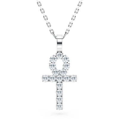 Diamond Ankh Necklace with Cable Chain