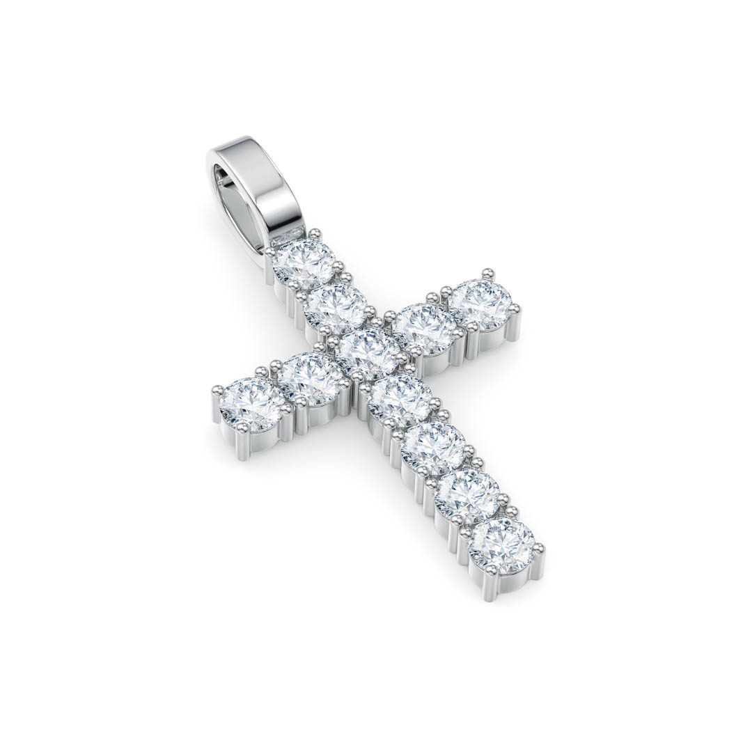Diamond Cross Pendant | Sterling Silver | Luxx Jewelers