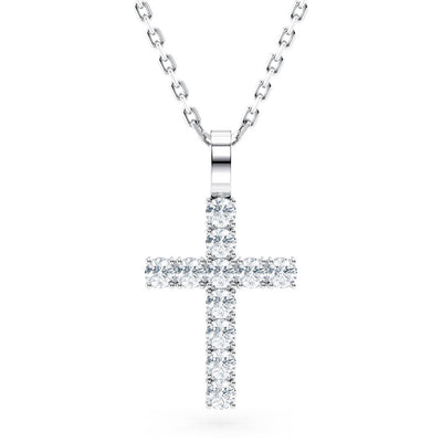 Diamond Cross Necklace with Cable Chain