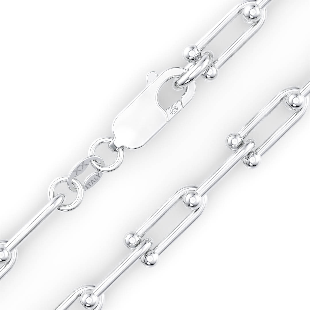 Roman Links made in Italy with Sterling Silver