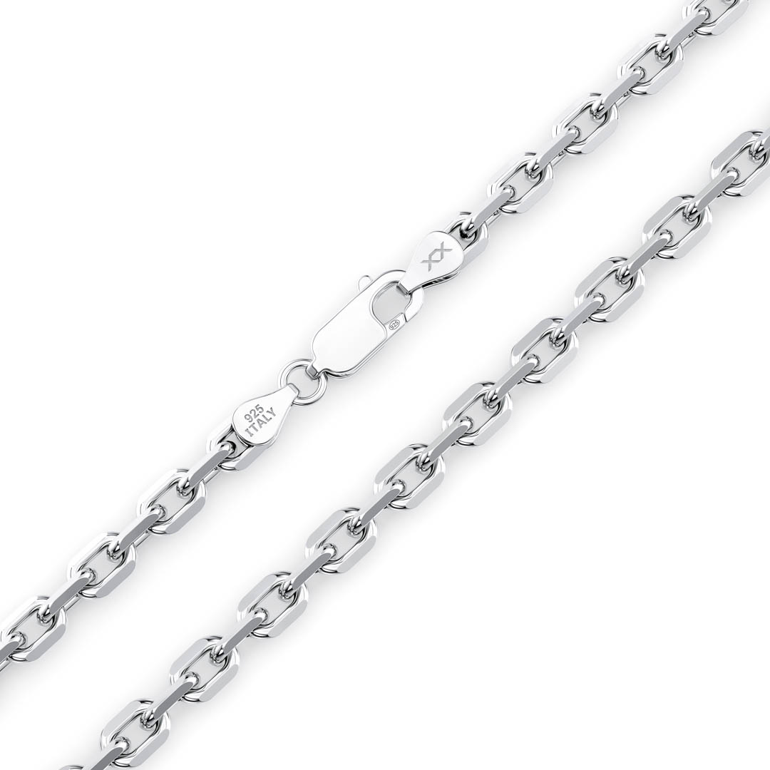 Authentic Italian Made Silver Cable Chain