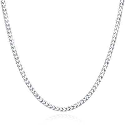 Solid sterling silver franco chain 3mm