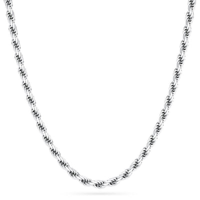 Sterling Silver Rope Chain 4mm wide