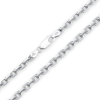 Cable Link Chain Made in Italy with 925 Silver