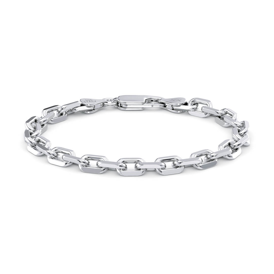 Silver Heavy Hermes Cable Bracelet