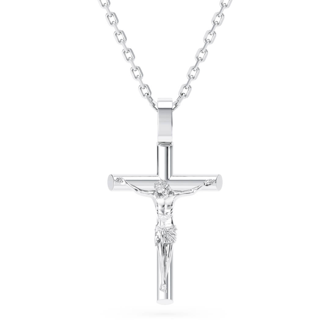 Silver Crucifix Necklace for Men