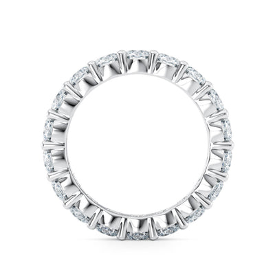 4 prong eternity band with round brilliant diamonds