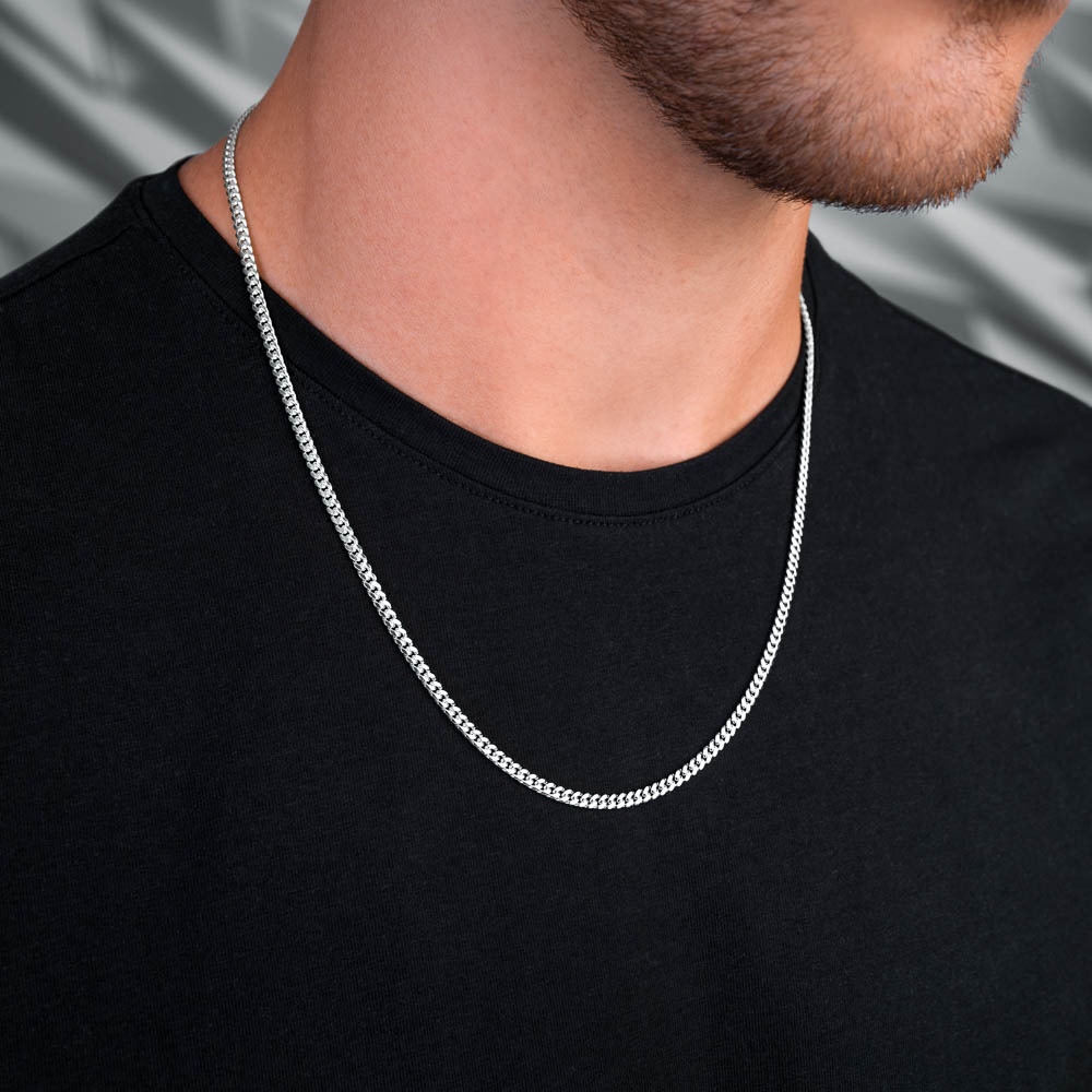 3.5mm Stainless Steel Oval Link Necklace - Arman's Jewellers